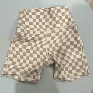 Brand new checkerboard biker shorts